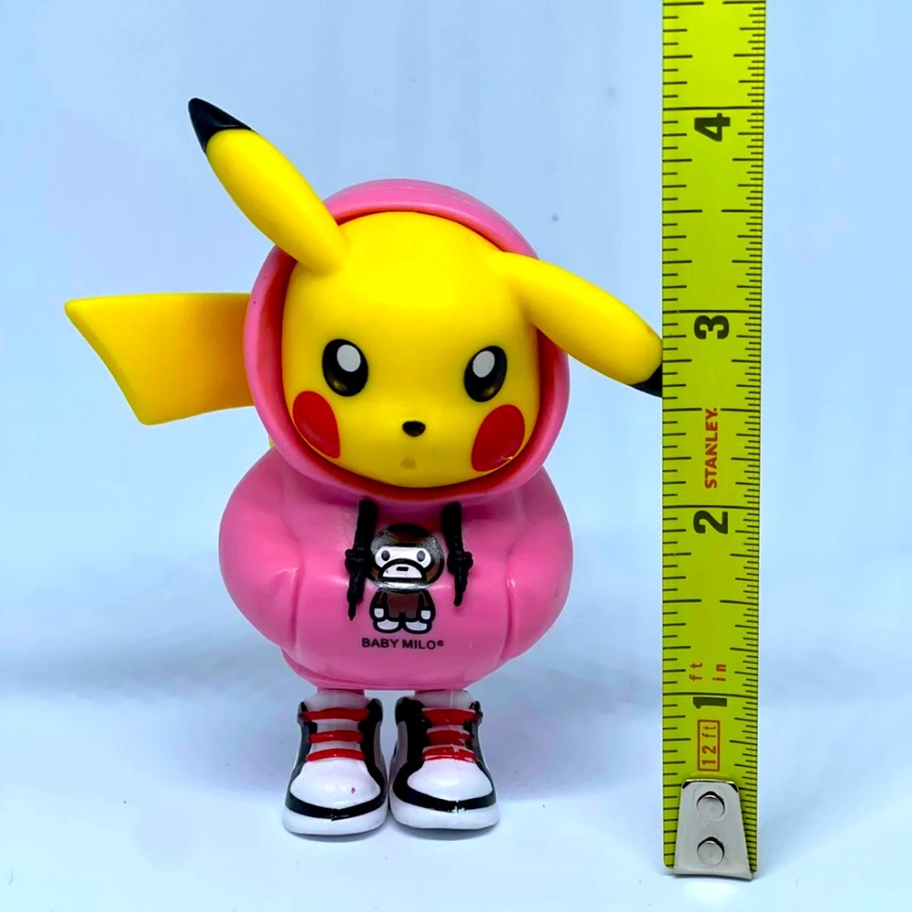 Pikachu with pink hoodie figure 3 inches tall